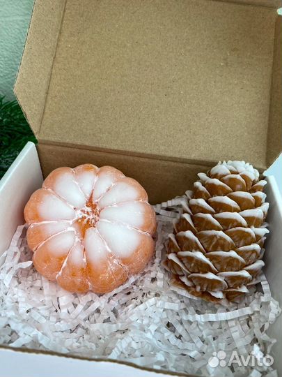 Новогодний набор мыла ручной работы