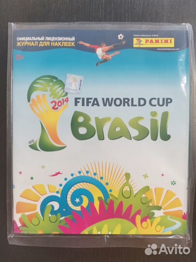 Журнал для наклеек Panini Brasil 2014 + 7 стикеров
