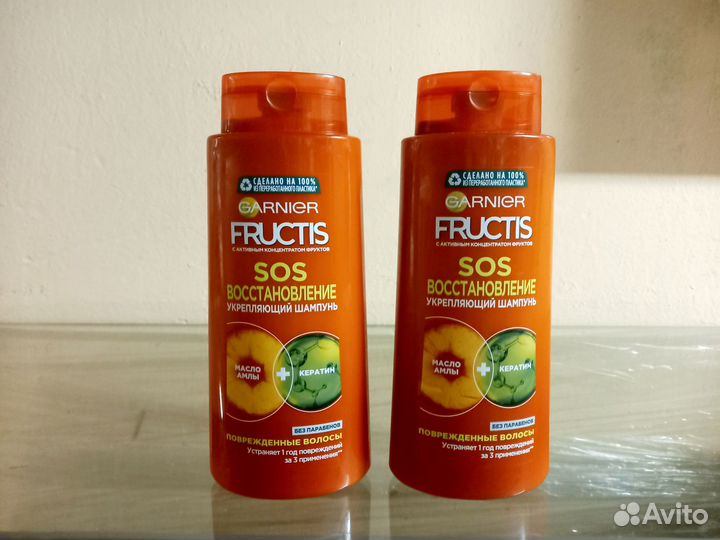 Garnier fructis sos шампунь 700мл 2шт