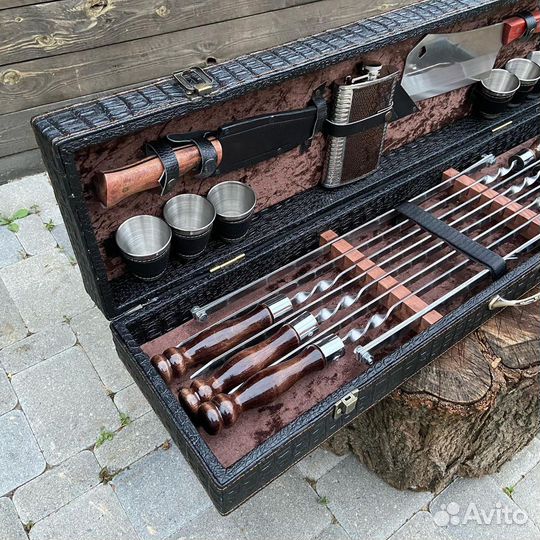 Подарочный шашлычный набор для пикника опт/роз