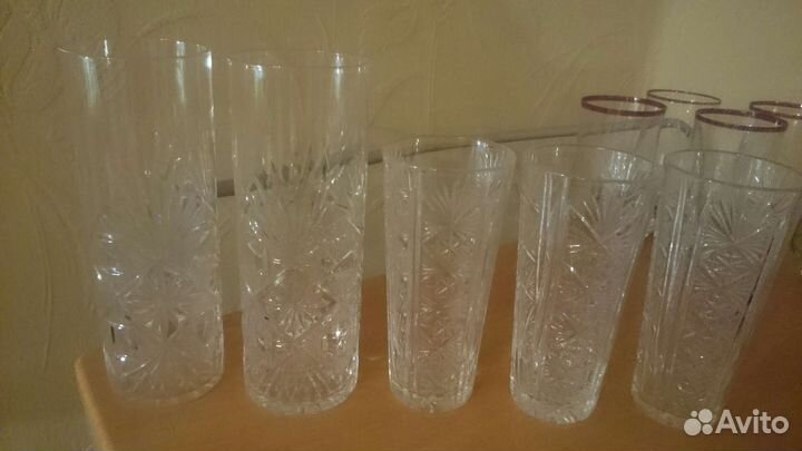 Хрустальные стаканы бокалы стопки
