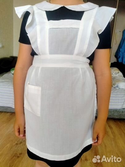 Белый школьный фартук СССР для 1 класса