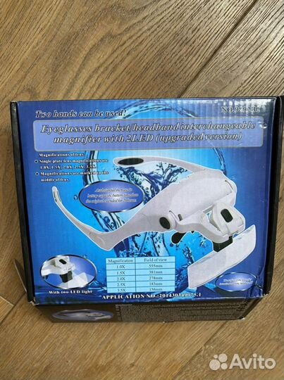 Очки-лупа бинокулярная 9892 LED