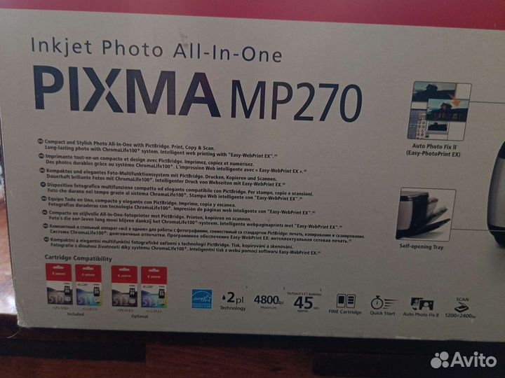 Мфу canon pixma mp270