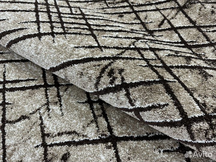 Ковер овальный 2х4 коричневый