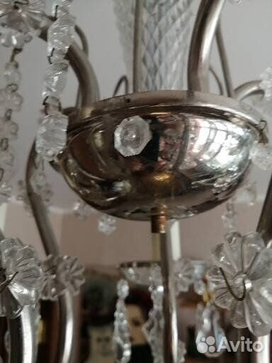 Люстра хрустальная времен СССР чехия