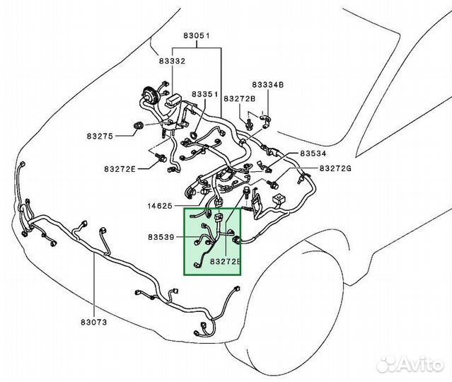 Проводка (Коса) Mitsubishi Pajero Sport 3 Ks 4N15