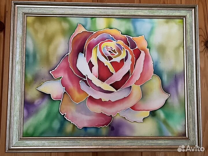 Картина в технике батик в раме