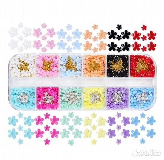 Декор для ногтей Цветочки