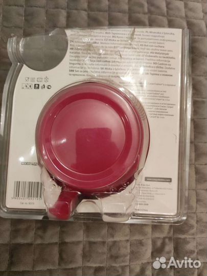 Тарелка с крышкой и ложкой, новая