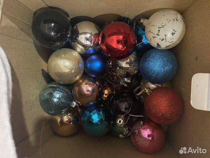 Новогодние игрушки, звезда на елку светящаяся