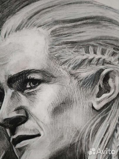 Картина на заказ (уголь/акрил)