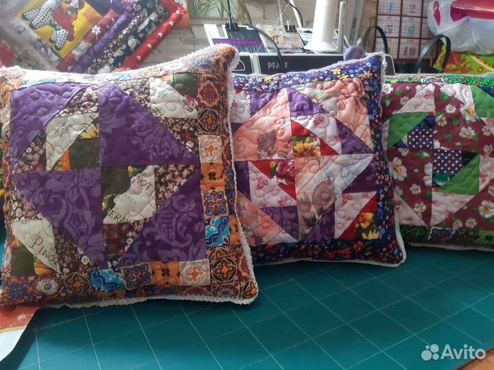 Подушки диванные пэчворк