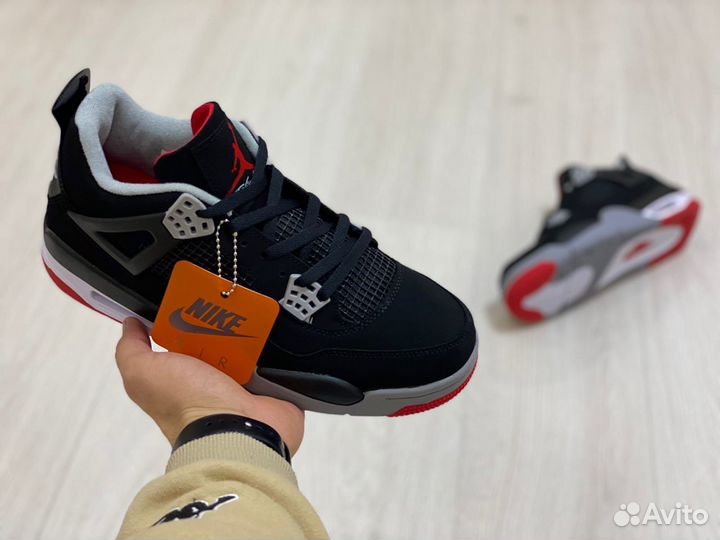 Кроссовки Air Jordan 4 Bred (36-45)