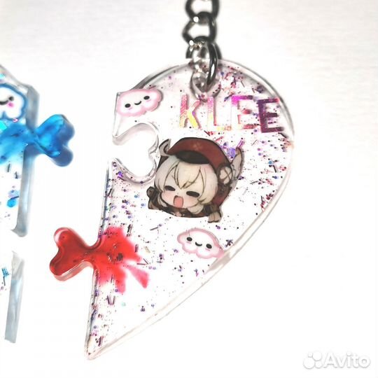 Парные брелоки Кли и Цици геншин импакт