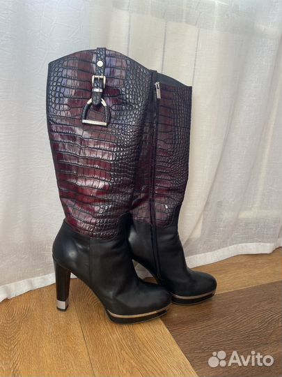 Сапоги осенние кожа 40