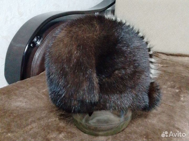 Шапка зимняя норковая женская