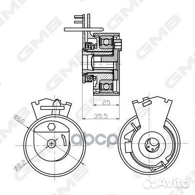 Ролик натяжной ремня грм GTB0110 GMB