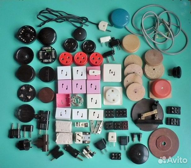 Радио-розетки, выключатели для ламп СССР 60-80-х г