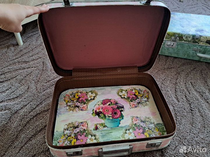 Чемодан СССР декупаж