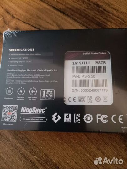 Ssd kingspec 256 gb. Новый