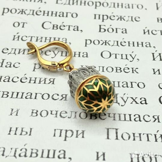 Серьги «Храм» из серебра