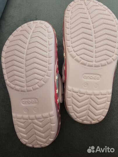 Crocs для девочки новые, С13, светящиеся