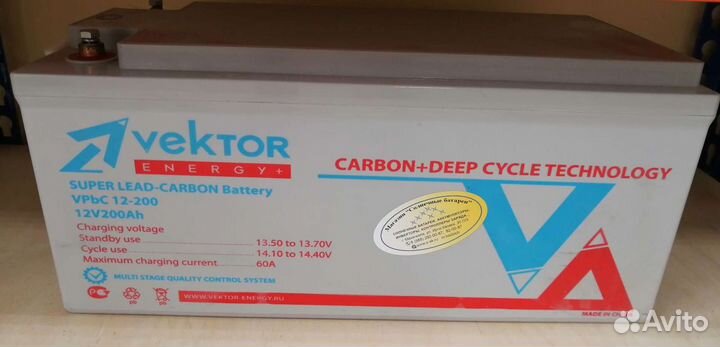 Vektor Carbon аккумулятор