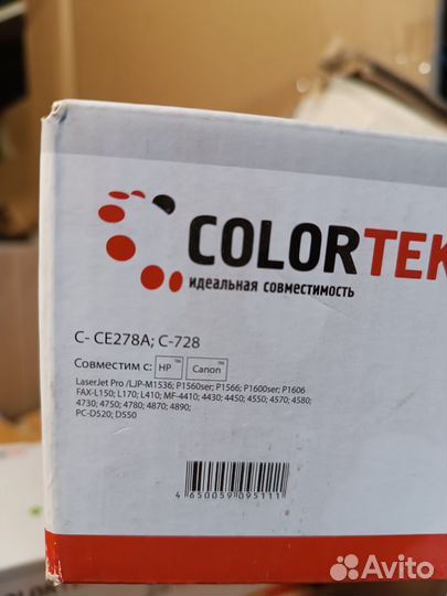 Картридж совместимый Colortek CE278A/C-728