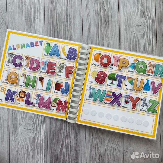 Книжка на липучках изучаем английский язык