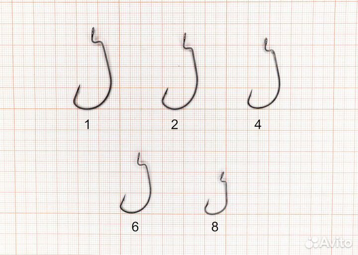 Крючок (офсет) Wide Range Worm с Большим ухом №1