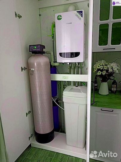 Система очистки воды из скважин. Умягчение воды