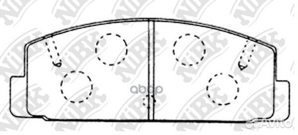 PN5203-nibk колодки дисковые з Mazda 626 GF/GW