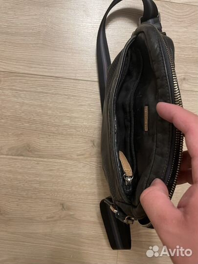 Мужчкая кожаная Сумка Cerruti 1881