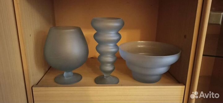 Вазы из цветного стекла