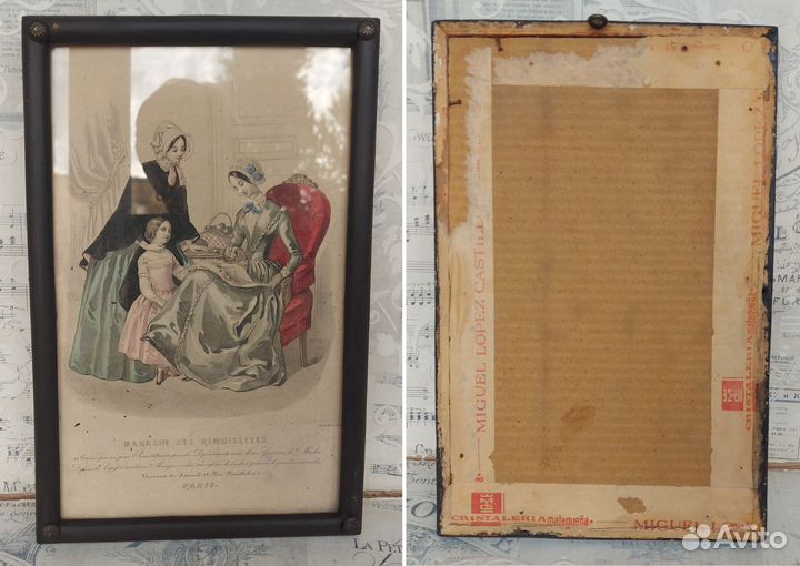 Гравюры. Франция. Парижская мода. 19в