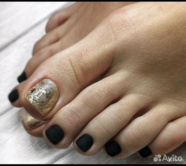 Полный педикюр с покрытием