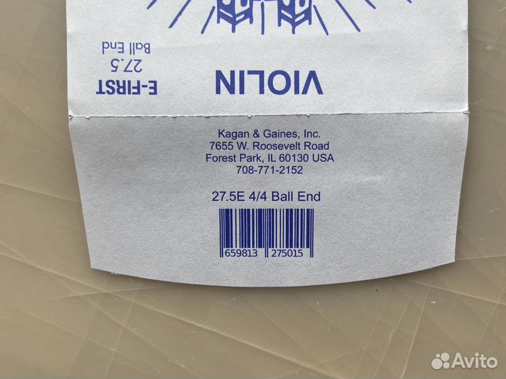 Струна для скрипки Ми westminster 27,5