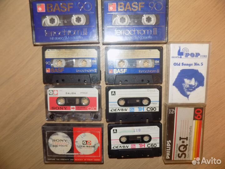 Аудиокассеты 1968-1980 basf sony denon