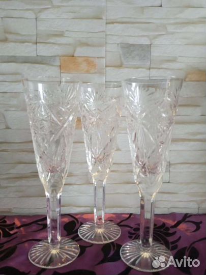 Фужеры хрустальные СССР