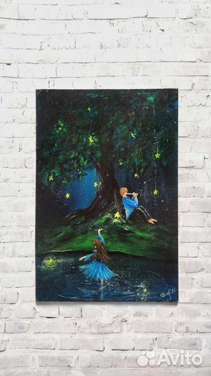 Картина интерьерая акрилом на холсте