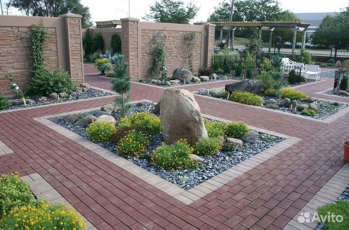 Тротуарная плитка 8 кирпичей