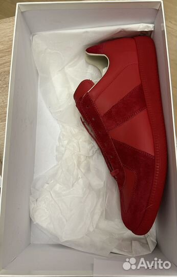 Кожаные кеды/ Maison Margiela Replica Low Red