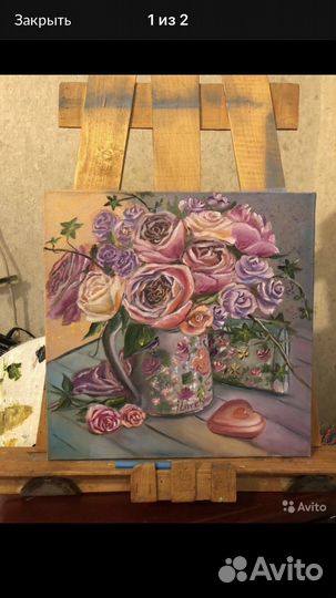 Картина маслом цветы