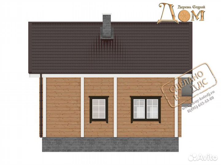 Комплект проектной документации брусового дома 8х8