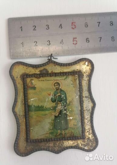 Старинная икона финифть