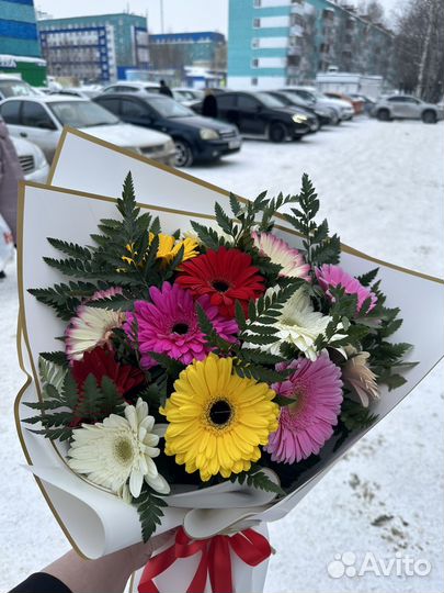 Букет с герберами.Сургут, Доставка