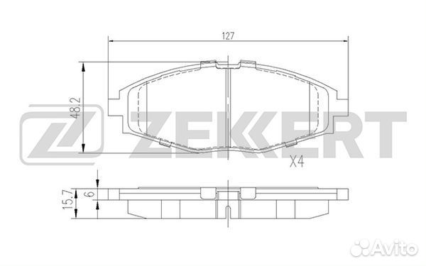 Колодки торм. диск. передн. Chevrolet Spark (M200)