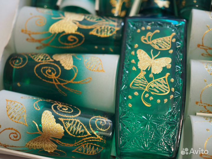 Набор хрусталь стекло цветное