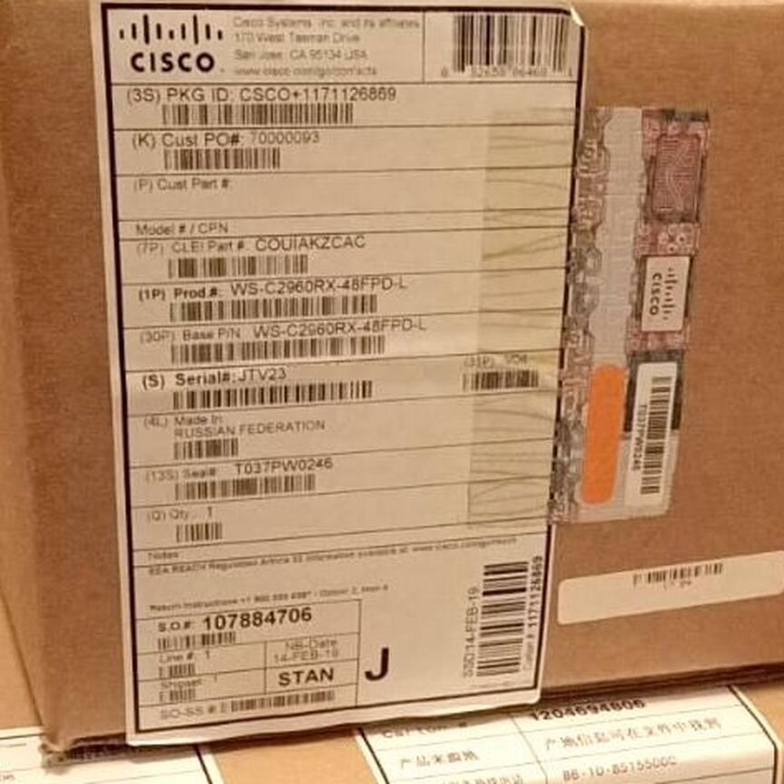 [WS-C2960RX-48FPD-L] Коммутатор Cisco (Россия) Ws-C2960rx-48fpd-L